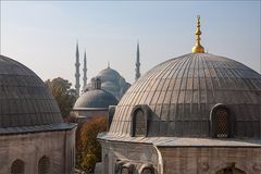 Blick zur Sultan Ahmed Moschee