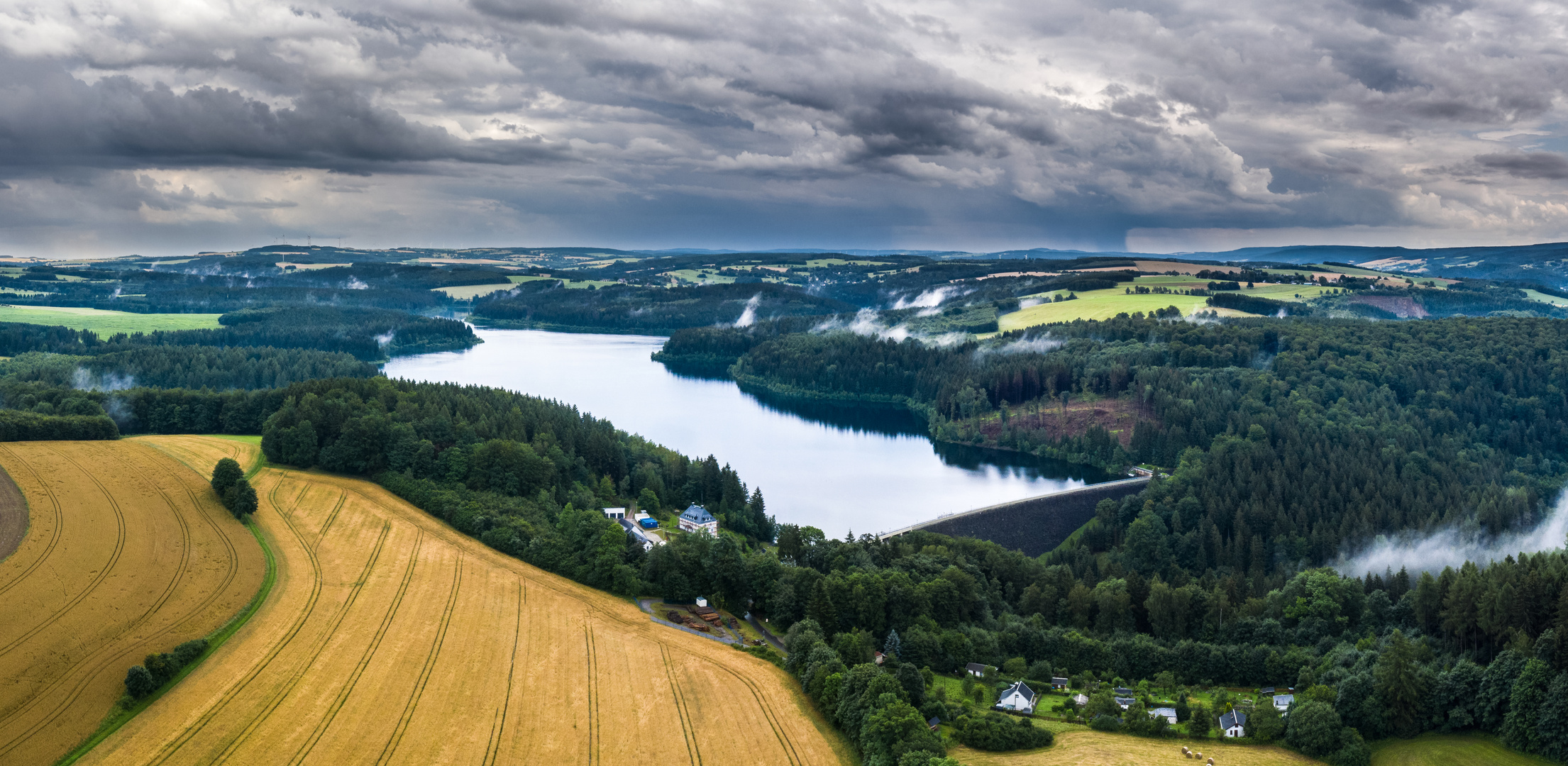 Blick zur Talsperre Saidenbach