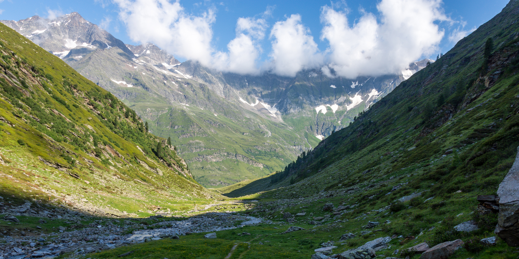 Blick zurück ... auf dem Weg von Pfelders zur Faltschnal-Alm