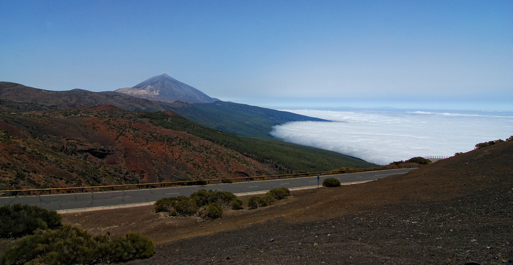 Blick zurück auf Pico del Teide