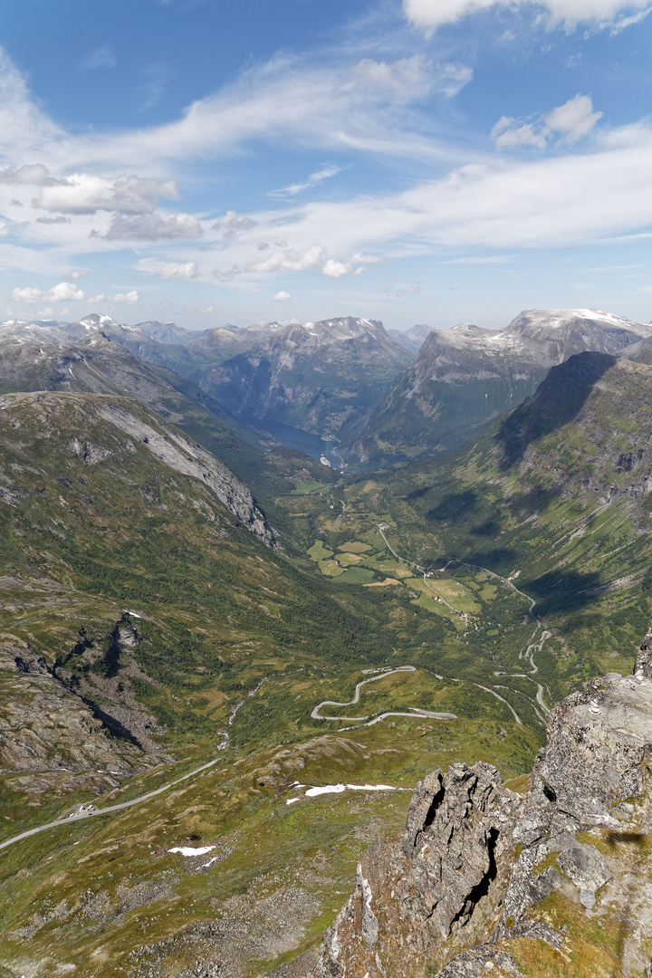 Blick zurück in den Geirangerfjord