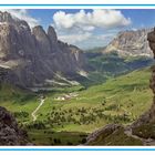 Blick zurück zum Grödner Joch - Dolomiten