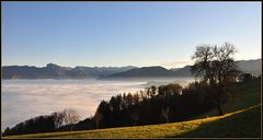 Blickrichtung Ebensee, auch hier Nebel ohne Ende...