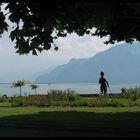 Blickt auf den Genfer See Charlie Chaplin