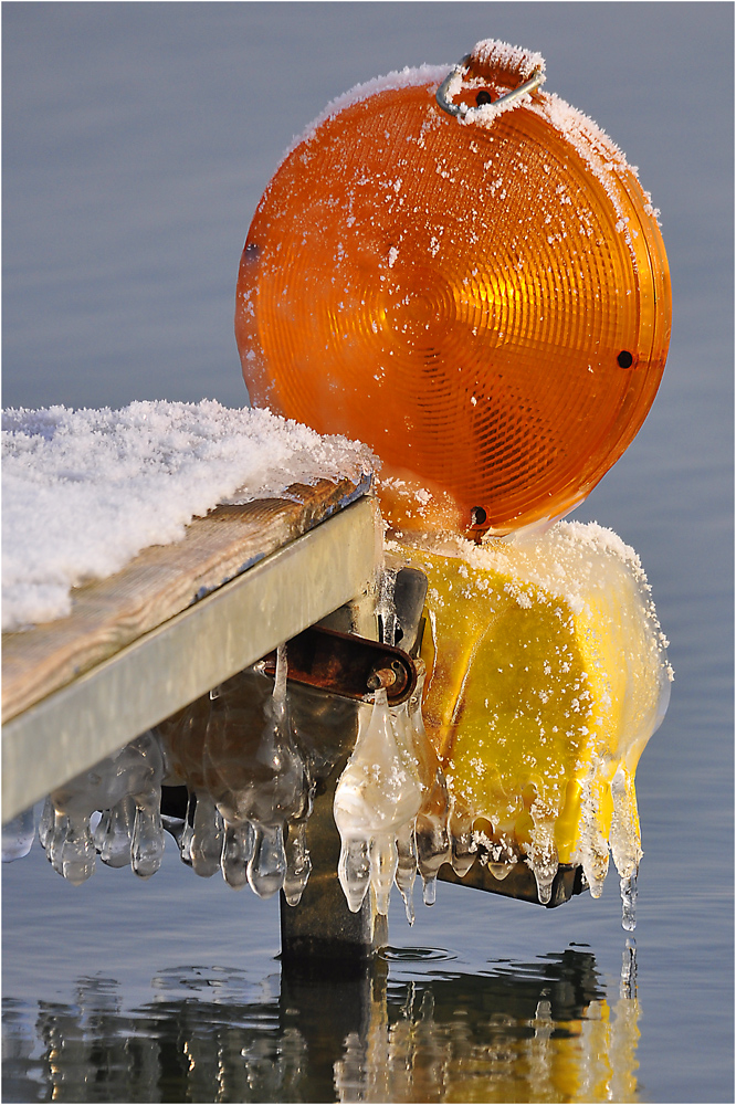 Blinklampe am Blausteinsee