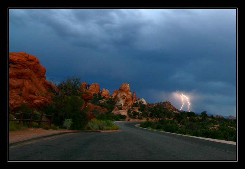 Blitz im Arches Park