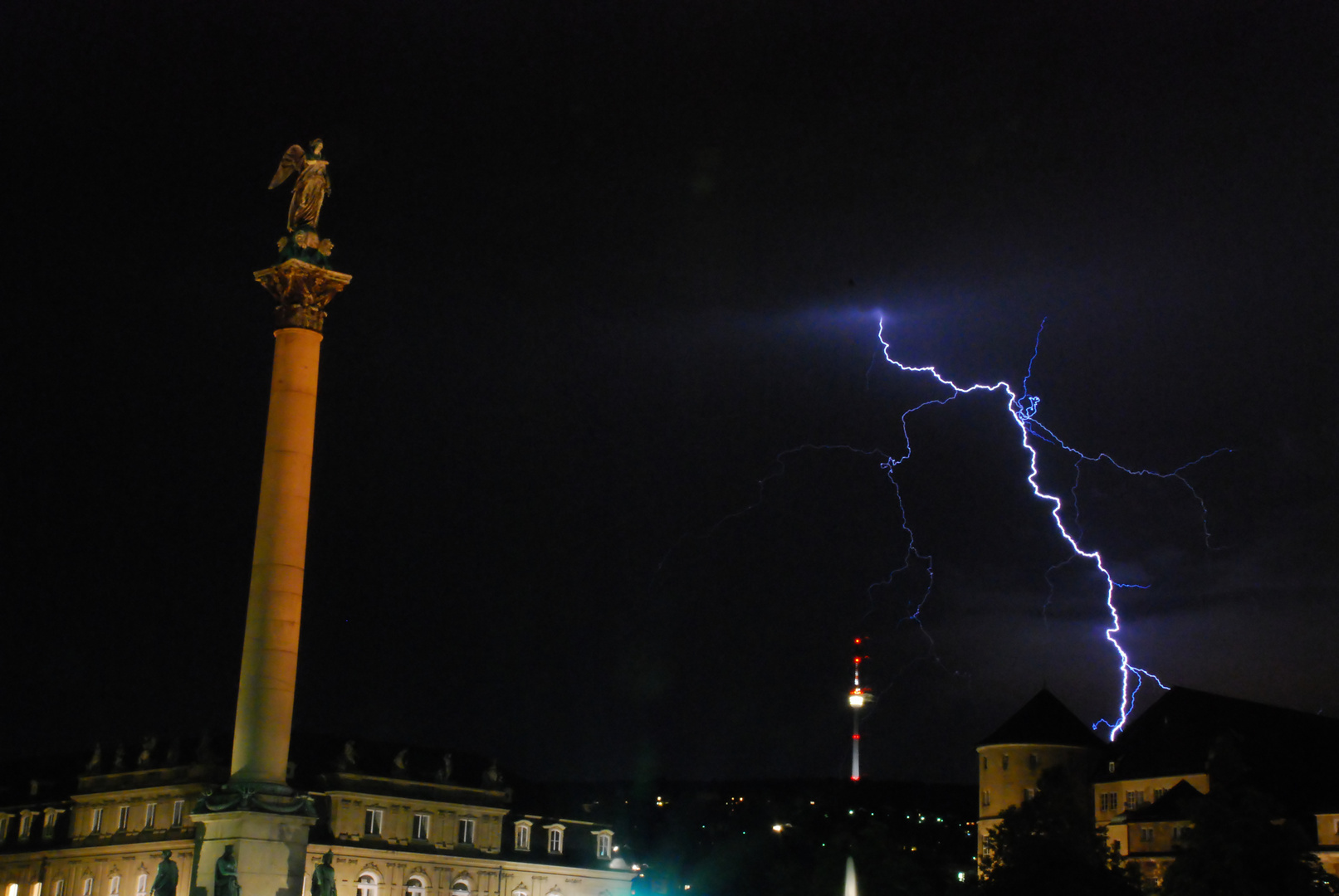 Blitz in Stuttgart, 14.07.2009