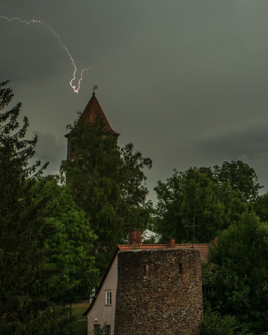 Blitz über dem Wendelstein,