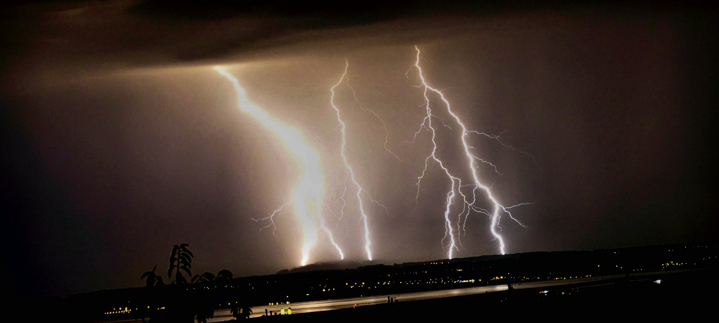 Blitze in der Nacht am Bodensee