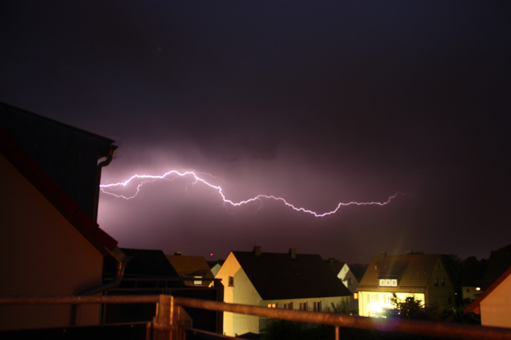 Blitze über Crailsheim