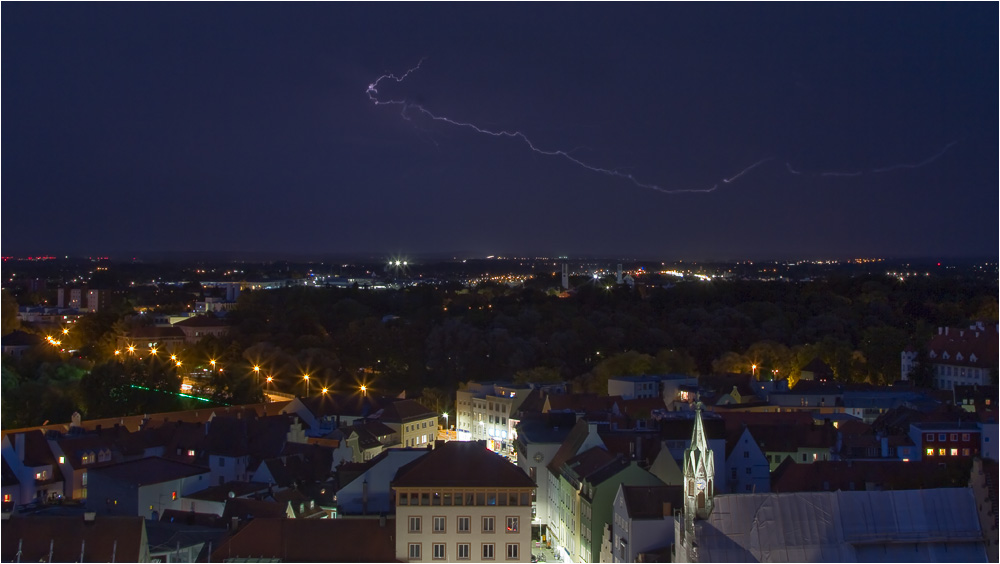 Blitze über Ingolstadt