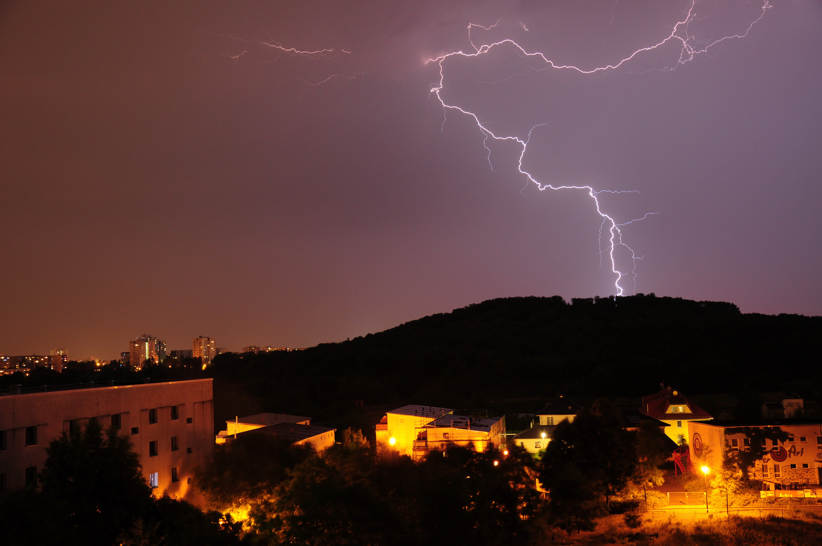 Blitzeinschlag auf dem Kienberg