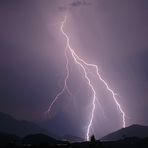 Blitzeinschlag in den Vierwaldstättersee vor Vitznau