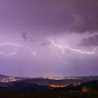 Blitzfeuerwerk über Annaberg-Buchholz