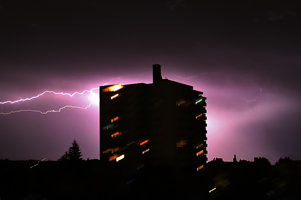 Blitzgewitter vor Mitternacht