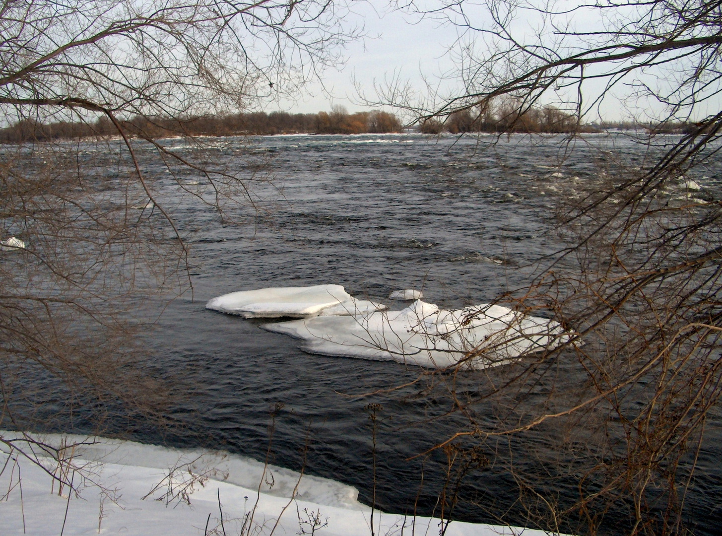 Bloc de glace à la dérive sur le Saint- Laurent