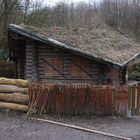 Blockhaus im Winterschlaf