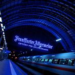 ~ blue arriving @ Hauptbahnhof Frankfurt ~