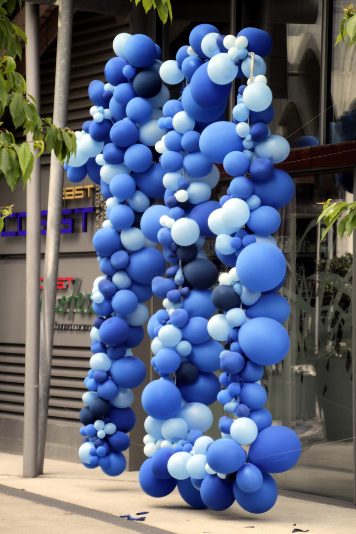 blue balloons