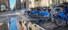 Blue bikes in New York 