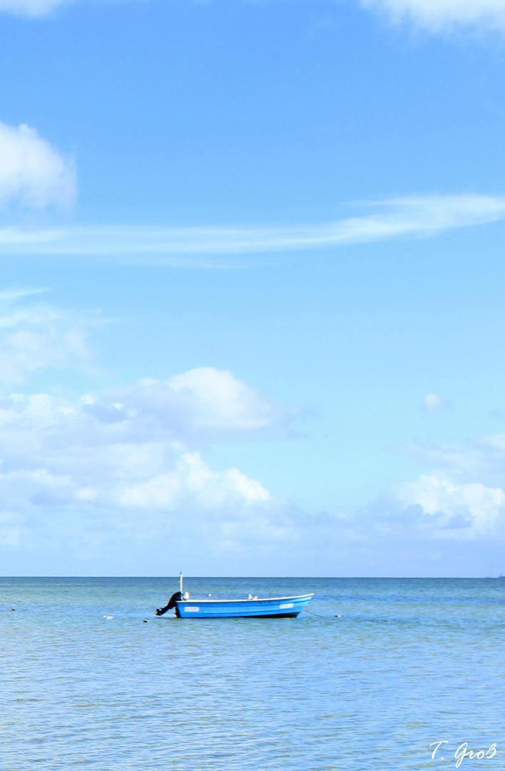 blue boat