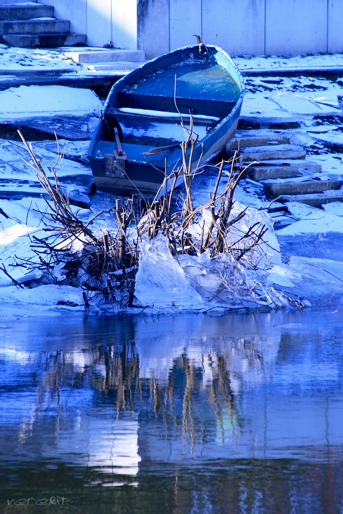 blue boat