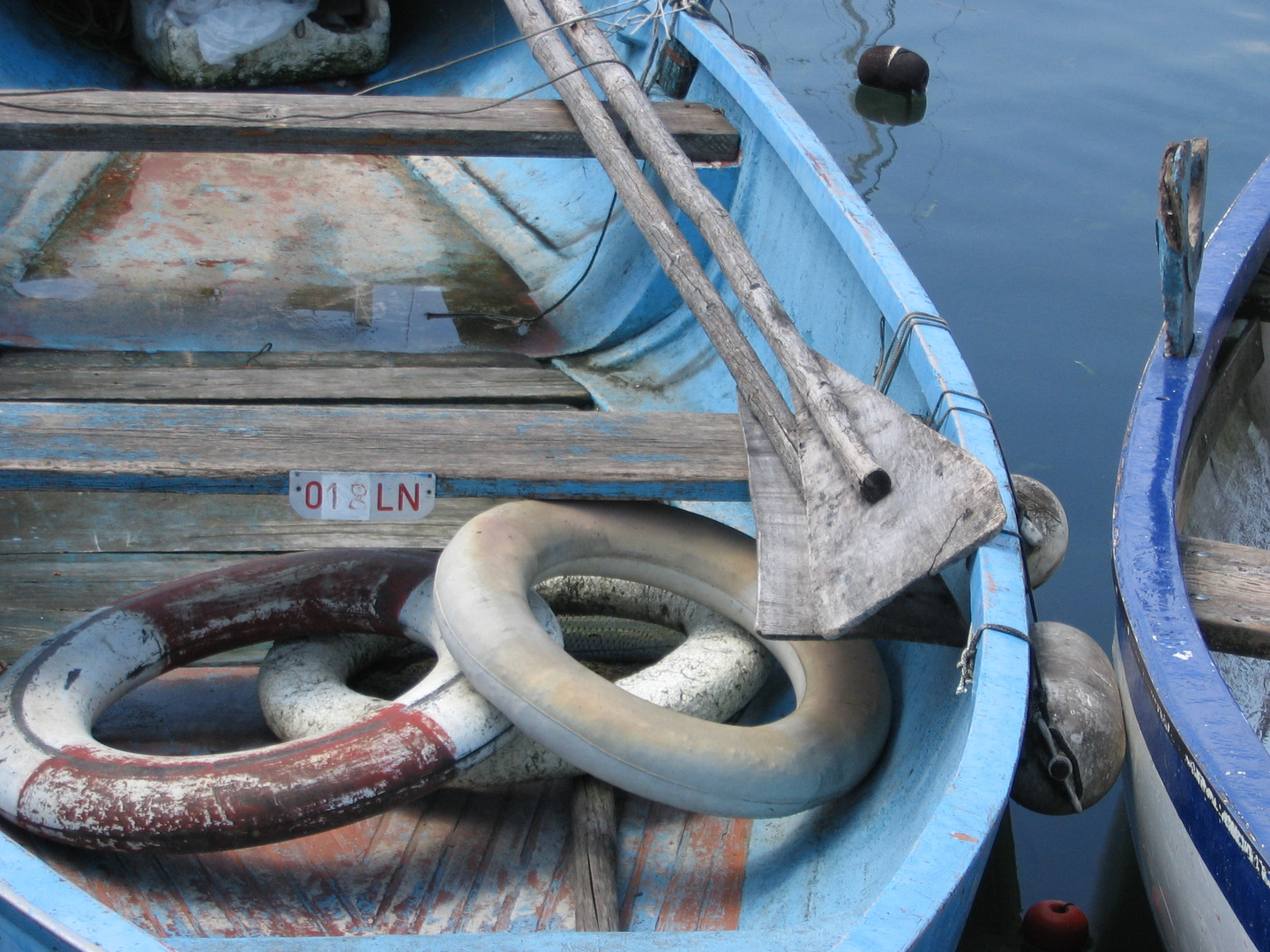 blue boat