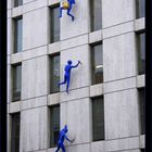 Blue Buskers on a Southwark Wall