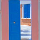 blue coloured door and window