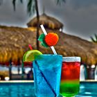 Blue Curacao Drinks in HDR-Tonung