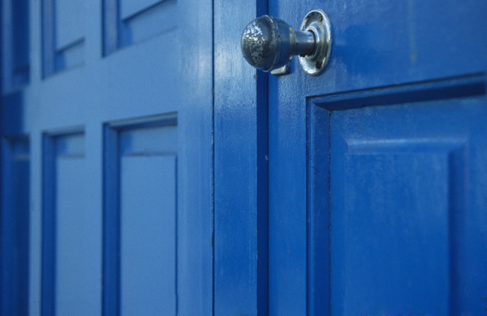 blue door