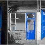 blue doors