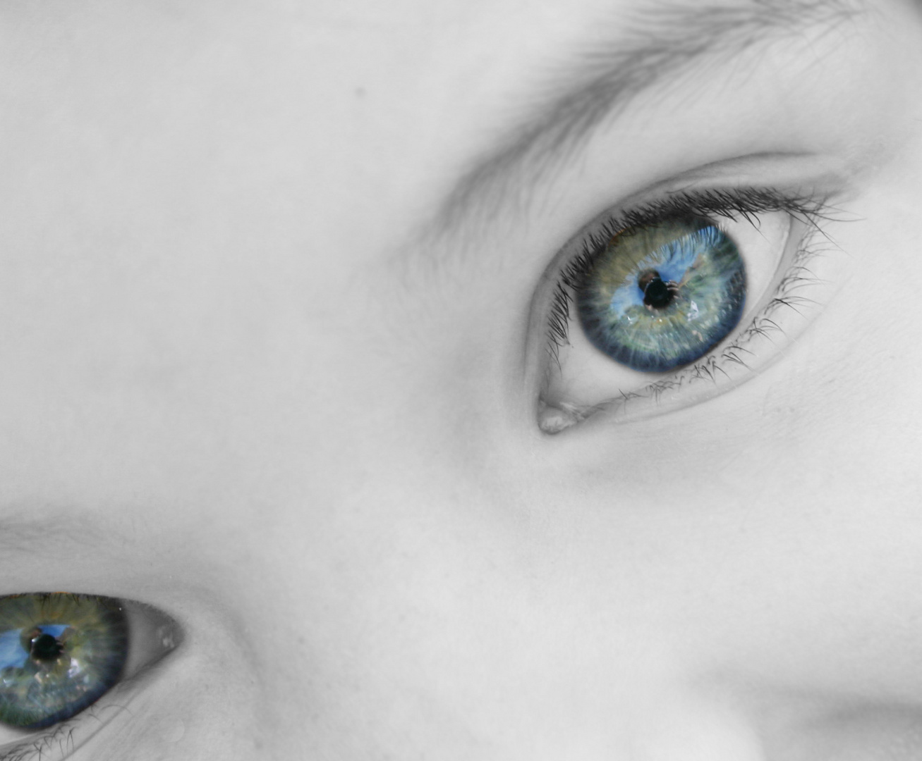 blue eyes of a child