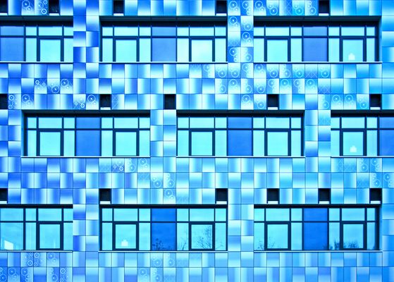 blue facade