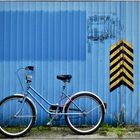 blue Fahrrad