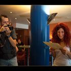 blue fox, red hair und ein paparazzi :-)