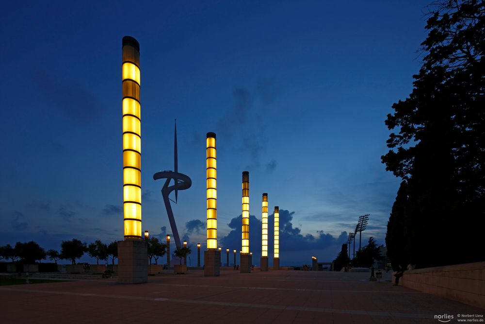 Blue hour at Anella Olimpica