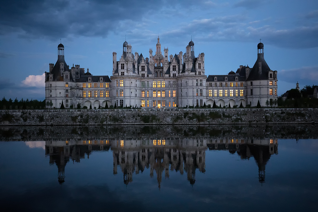 Blue hour at Château de Chambord