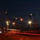 Blue hour at the construction site