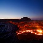 blue hour at volcano Erta Ale