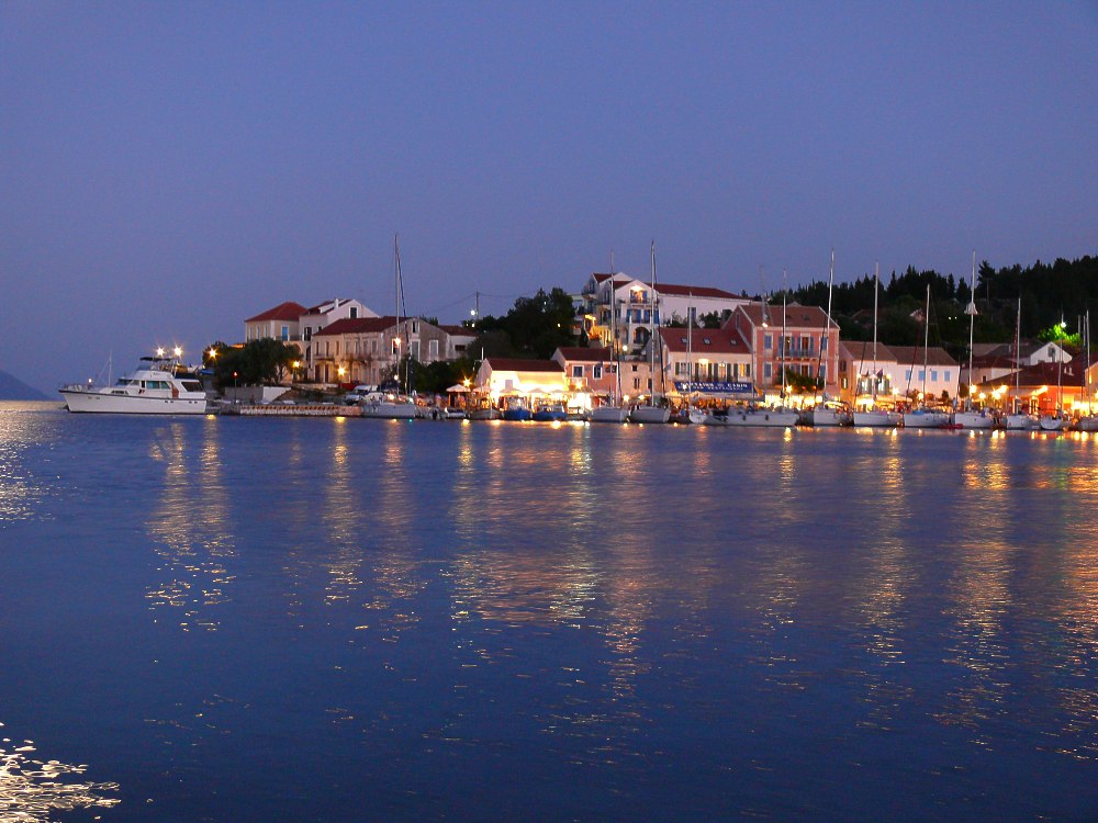 Blue hour in Fiskardo, Kefalonia