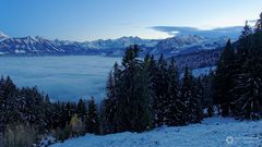 blue hour in Switzerland