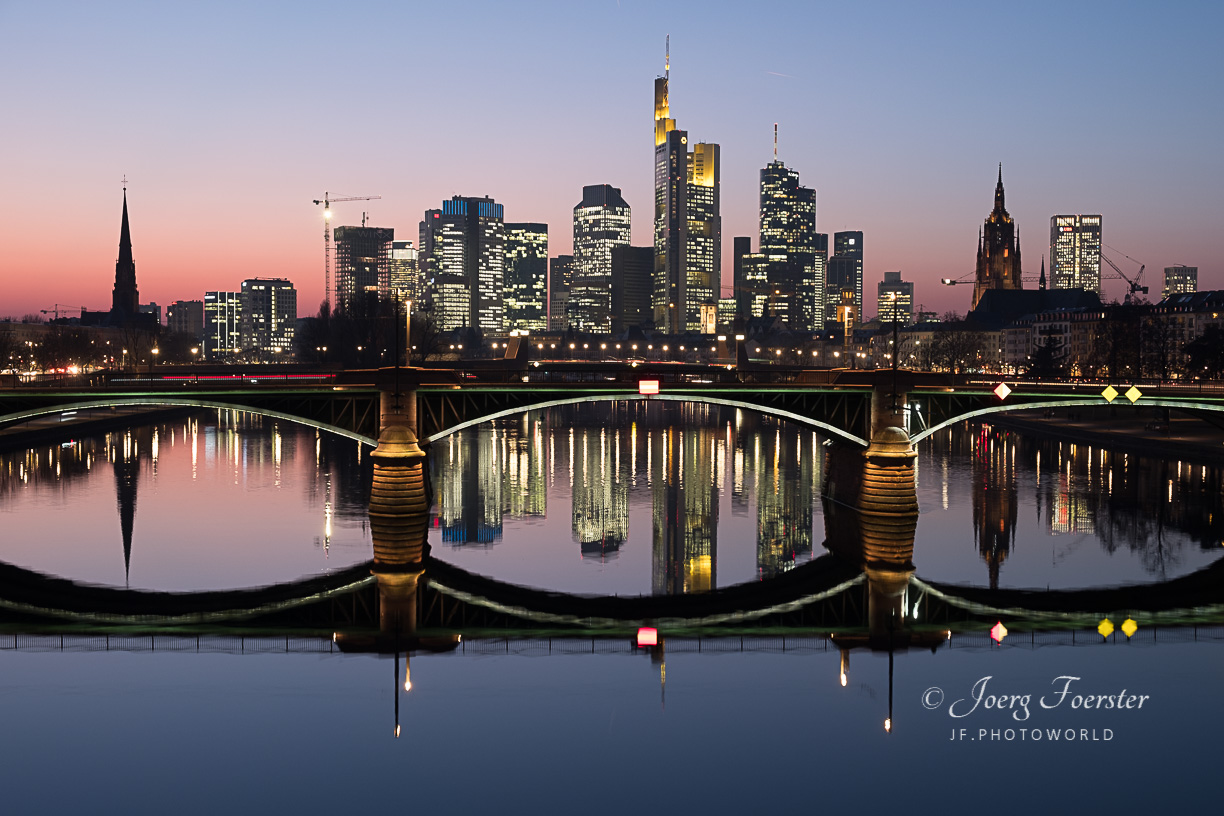 Blue hour over Frankfurt