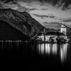 "blue hour shot of Schloss Orth, Gmunden / Upper Austria"