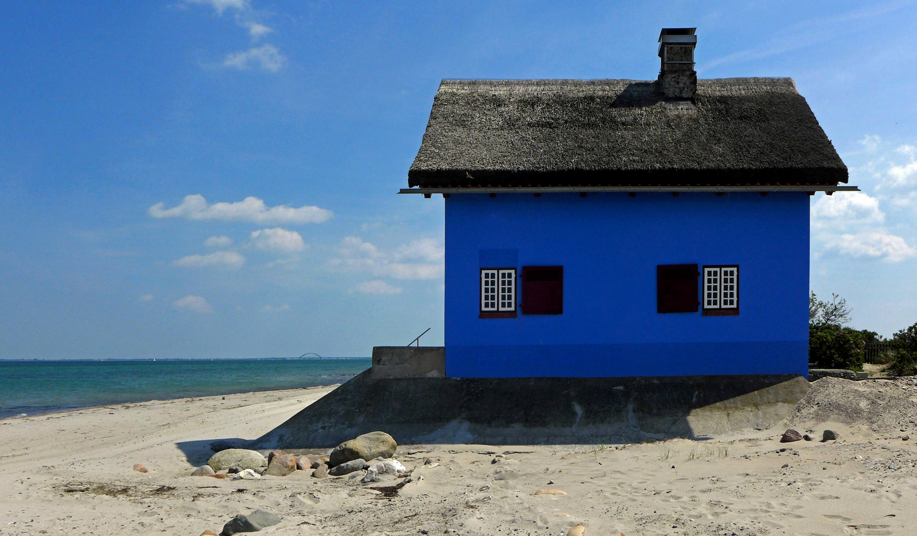 Blue House at the Seaside