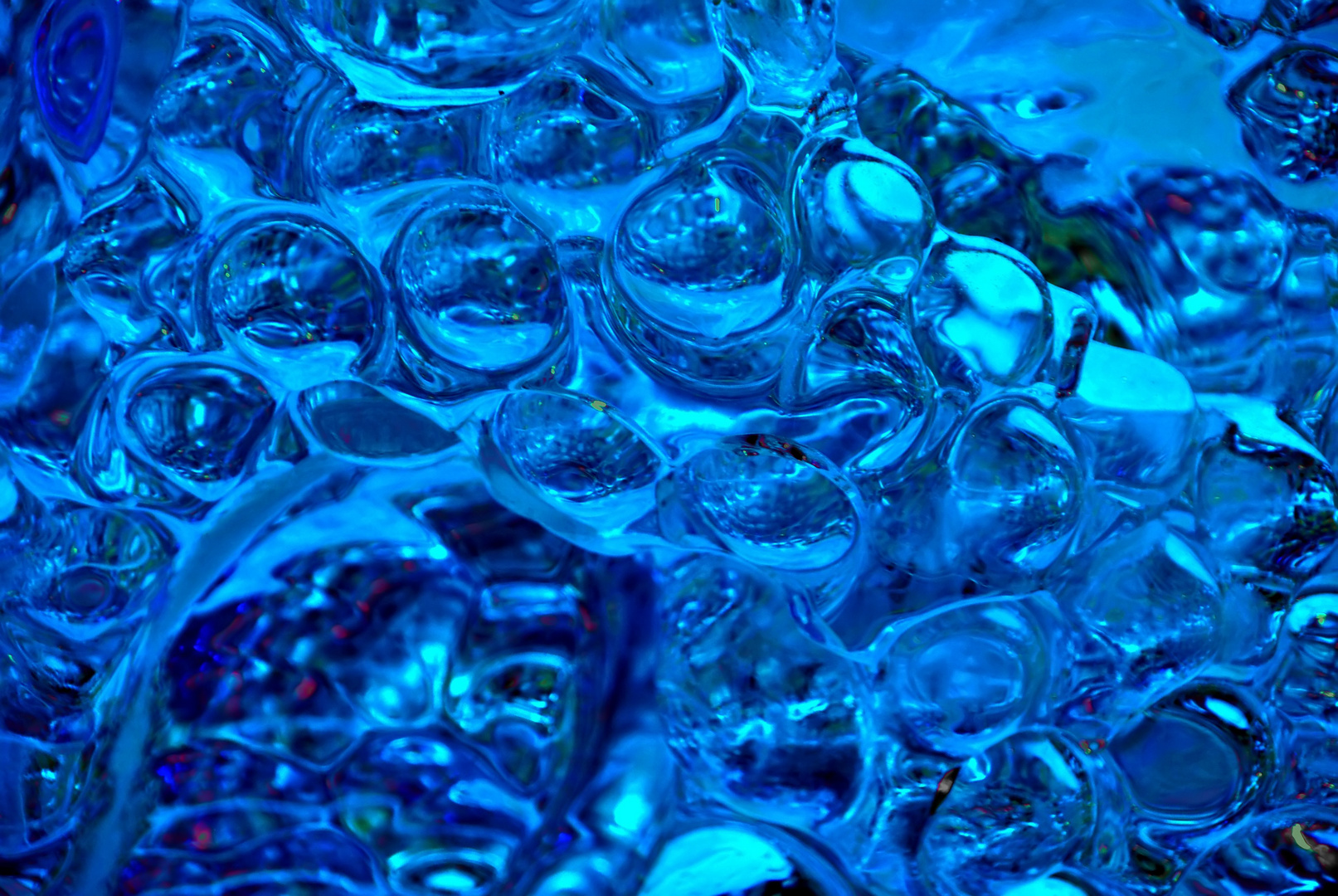 blue ice bubbles