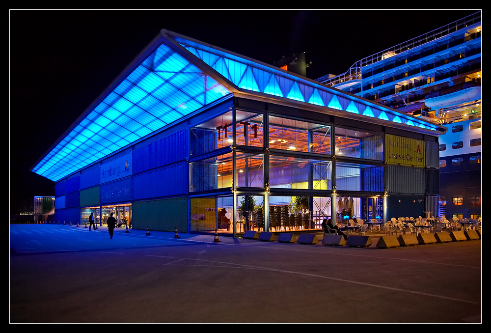 Blue Lighted Cruise Terminal