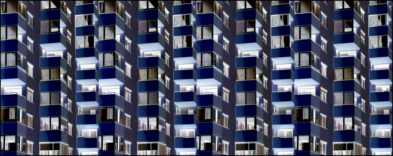 Blue Lighted Home