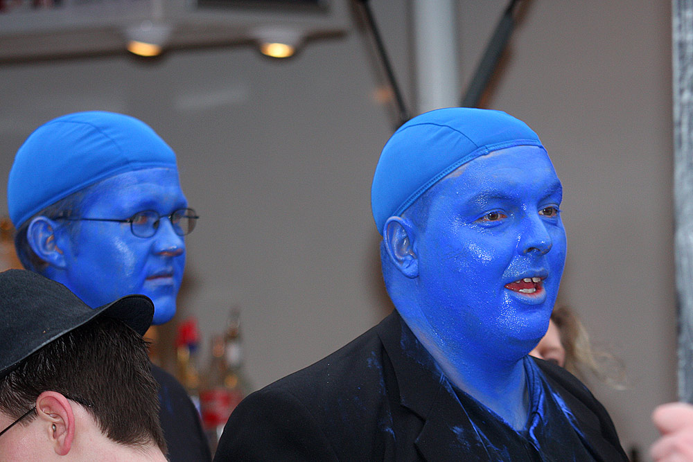 Blue man im Dammer Karneval