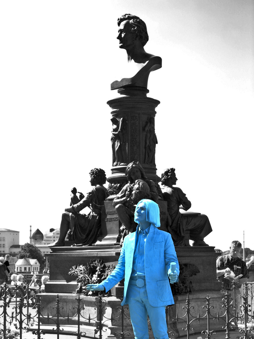 Blue Man Standing